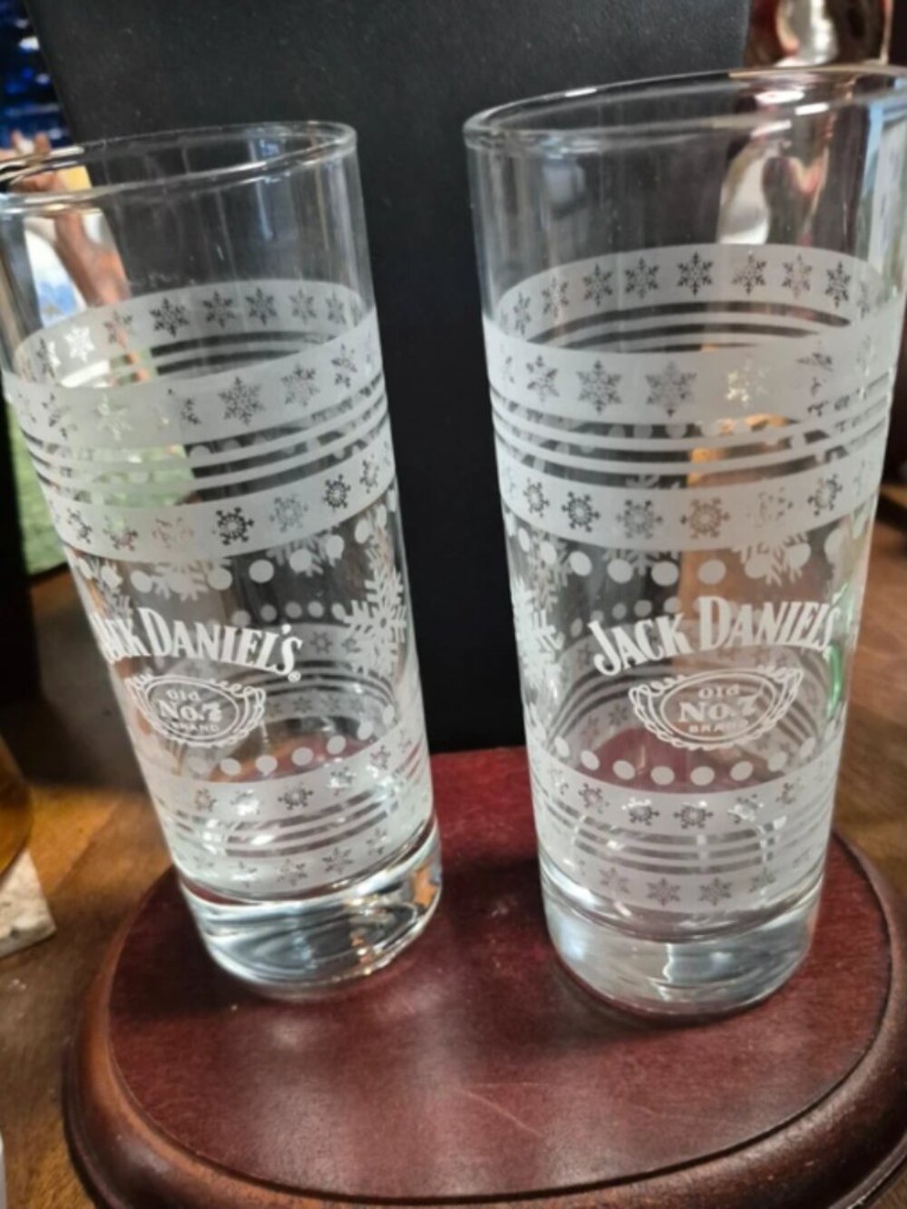 Jack Daniel's etched holiday highball glasses set of 2